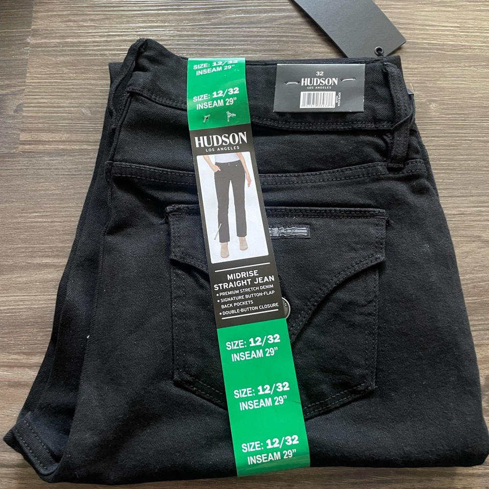 Hudson Jeans Men's Straight Black Denim
